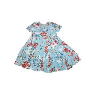 Orientique Australian Dress 1X Sheer Boho Resort Wear Crinkle Hawaiian Floral